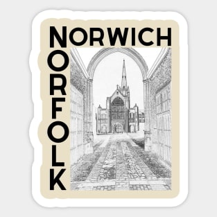 Norwich Cathedral Norfolk Sticker